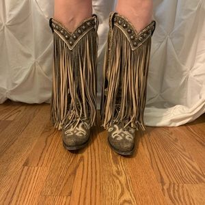Double D Ranch fringe cowboy boots